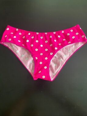 Victoria's Secret Hot Pink Polka Dot Bikini Panty